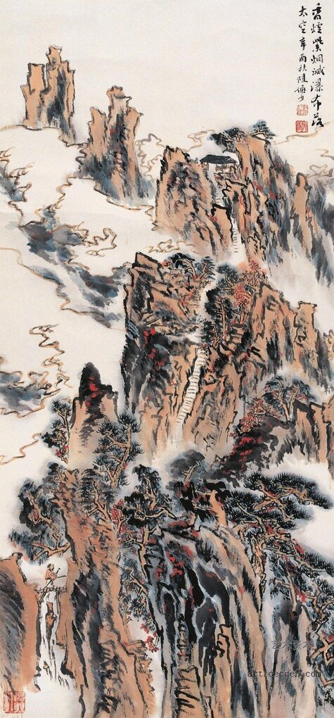 陆俨少 1981年作 山水 立轴
